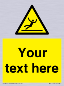 Custom Figure Slipping Sign